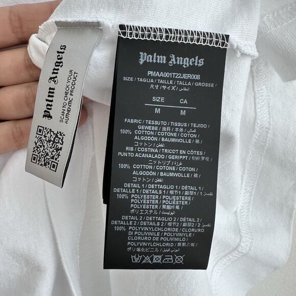 Palm Angels Shirt Mens Medium Palm Tree Logo Streetwear Minimalist Modern Basic - Picture 8 of 14